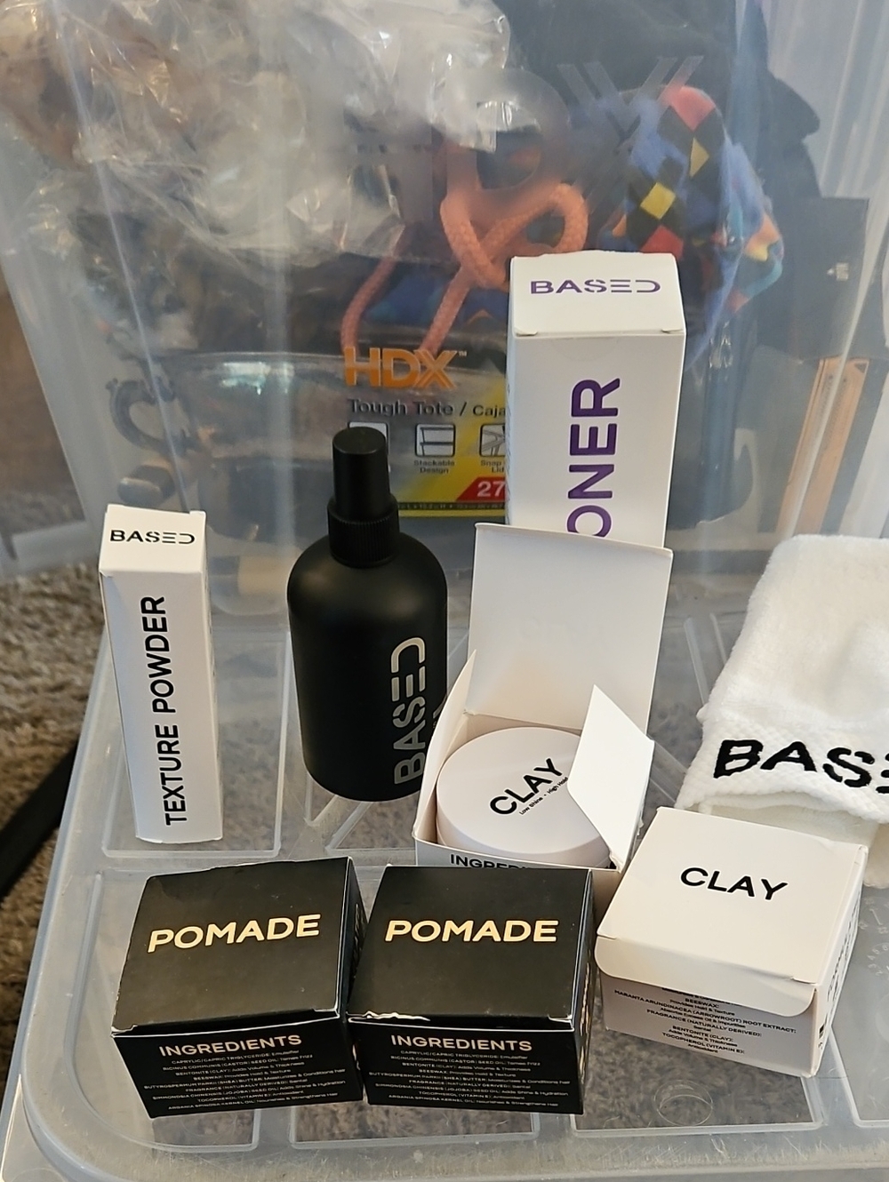 Men's Black Styling Kit — Clay, Pomade, Texture Powder & Toner